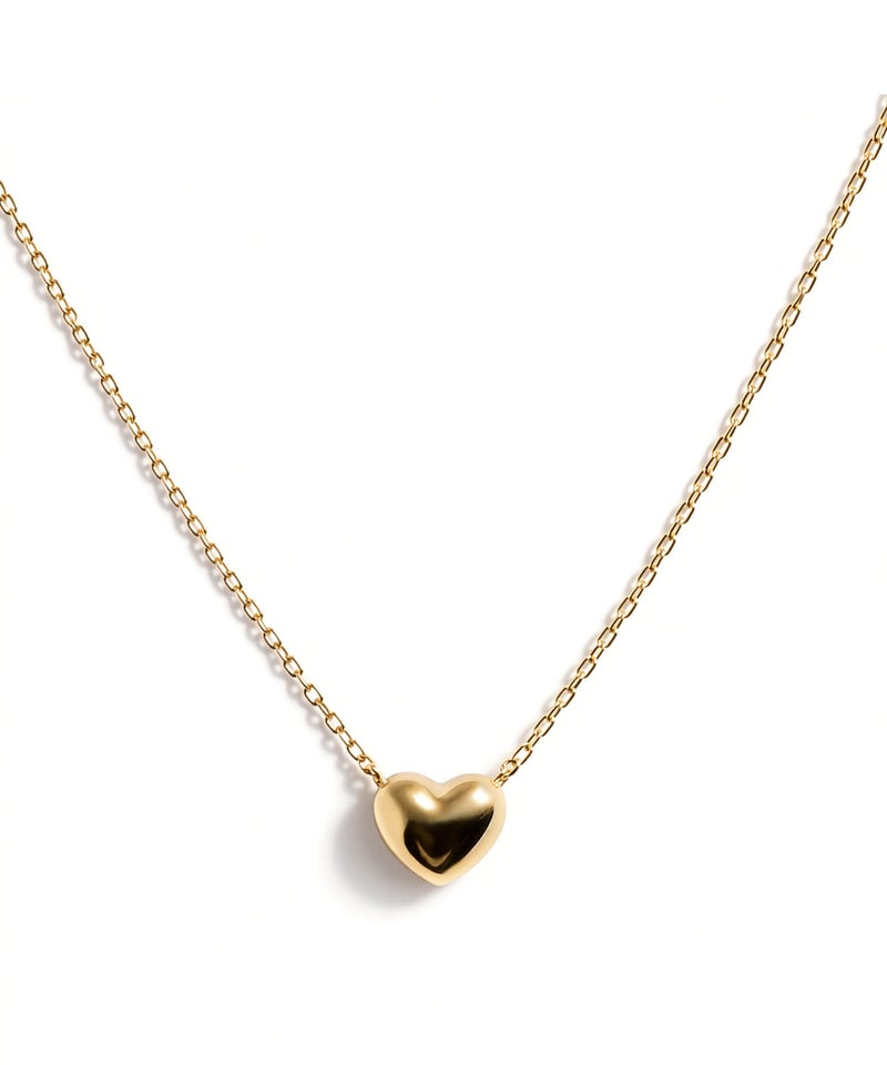 18kネックレスチェーンイエローゴールド【MOLLICAモリカ】18金金属アレルギー対応レディースジュエリーネックレスアクセサリーk18クリスマスギフト女性プレゼント大人カジュアルおしゃれシンプルぷっくりハートエッグモチーフ楕円