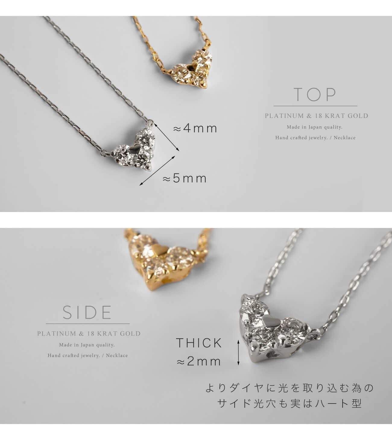 18k ネックレス チェーン プラチナ K18 ダイヤモンド 【majerta-nk