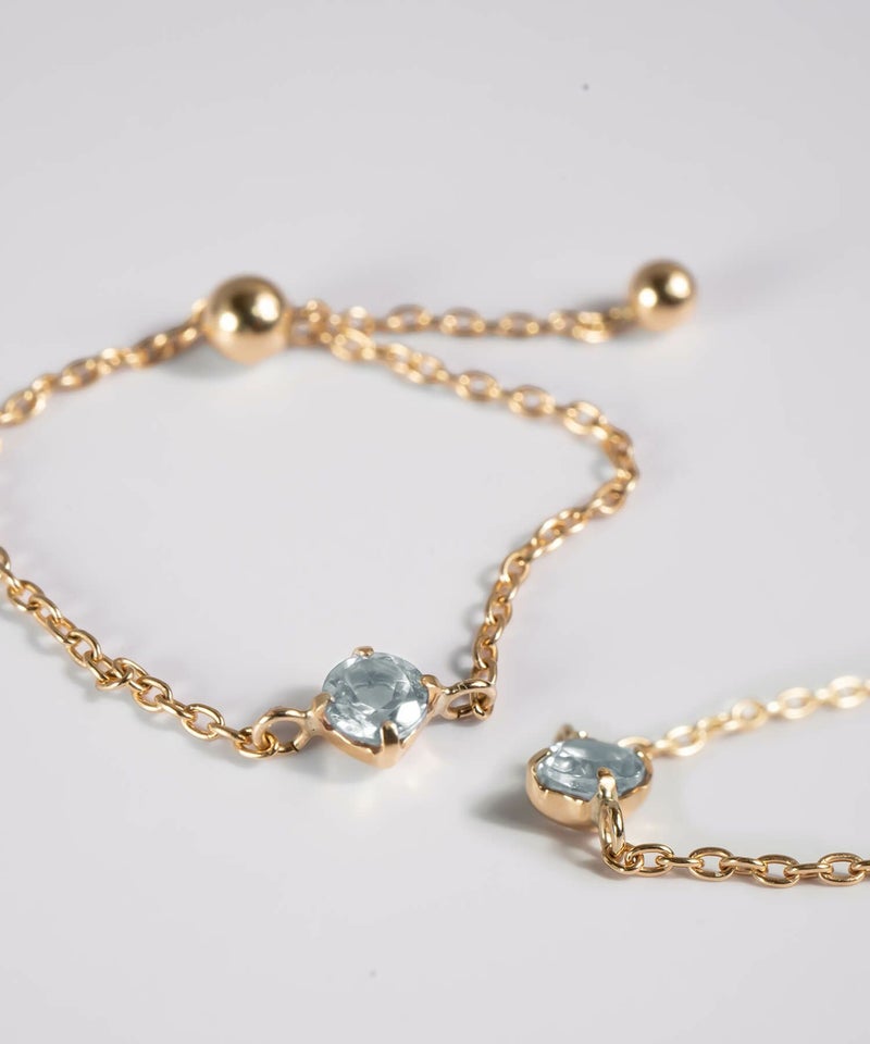 リング指輪18kゴールドレディース【megrez-gemsメグレズ】天然石18金k18チェーンリングフリーサイズ調整可金属アレルギー対応細い繊細極細華奢トゥリングパワーストーンオパールアクアマリンリング重ねづけトレンドクリスマスプレゼント