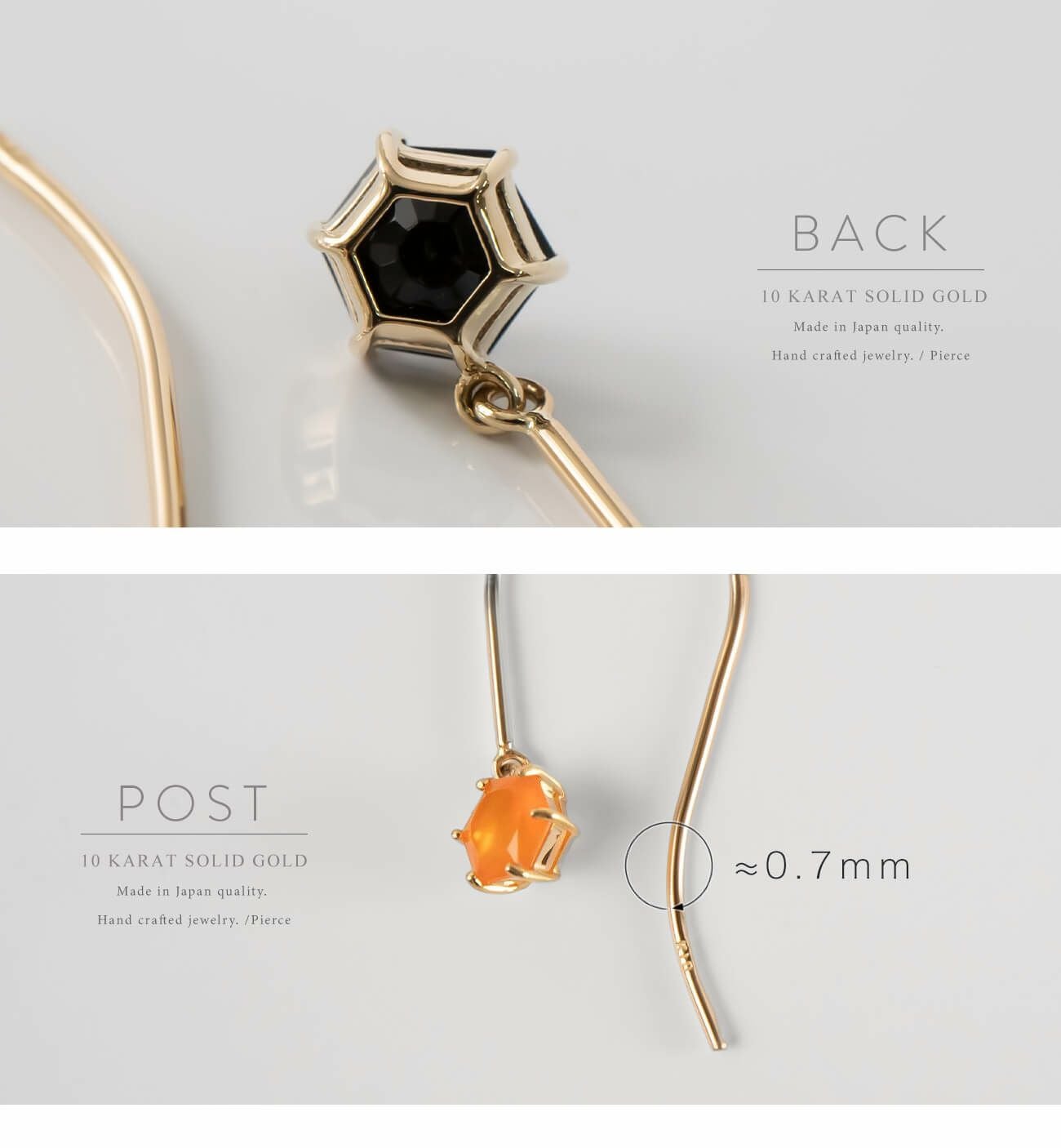 フックピアス 天然石 金属アレルギー 対応 【tresor-penta トレゾール