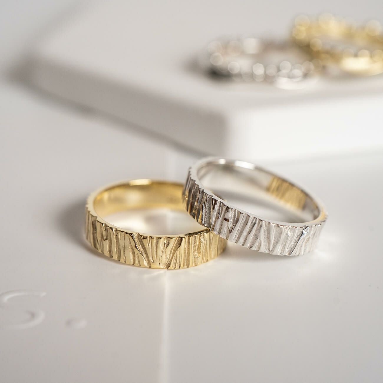 木目調 リング レディース 太め ごつめ【mielikki-koivu-ring