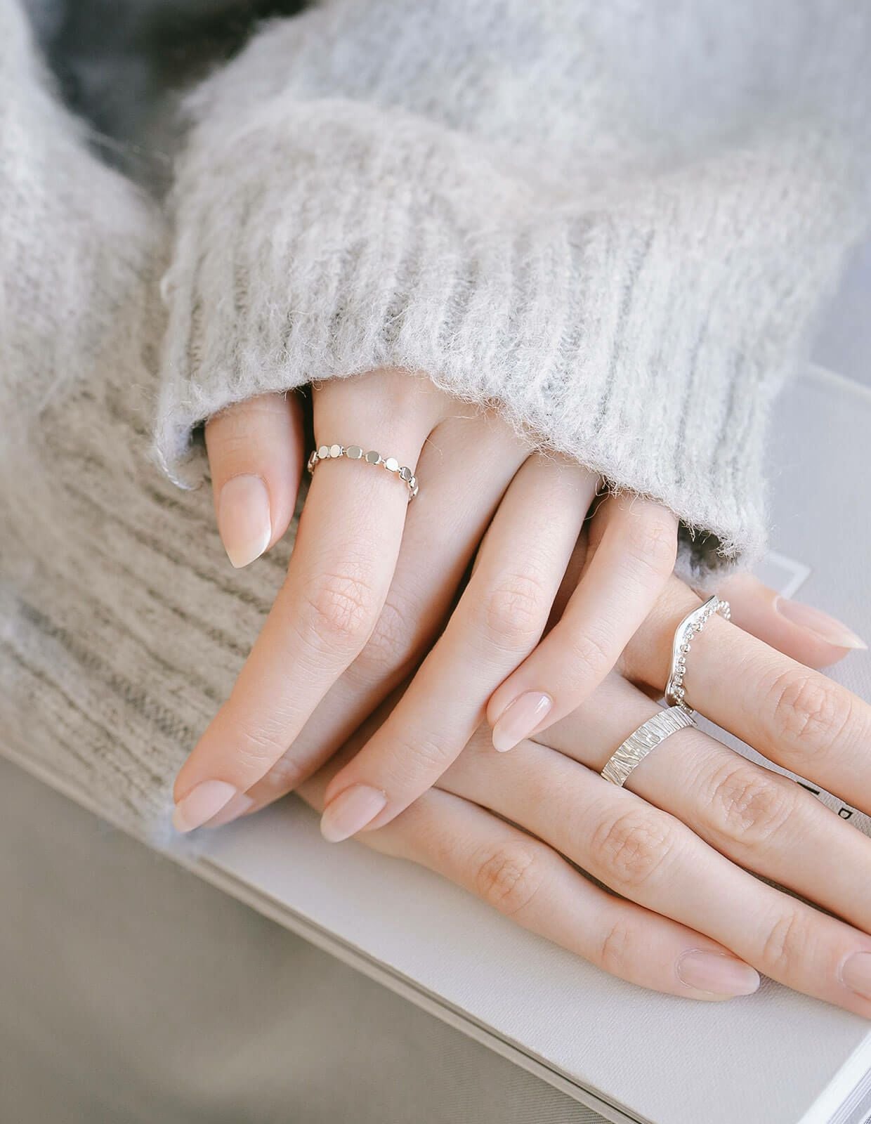 木目調 リング レディース 太め ごつめ【mielikki-koivu-ring