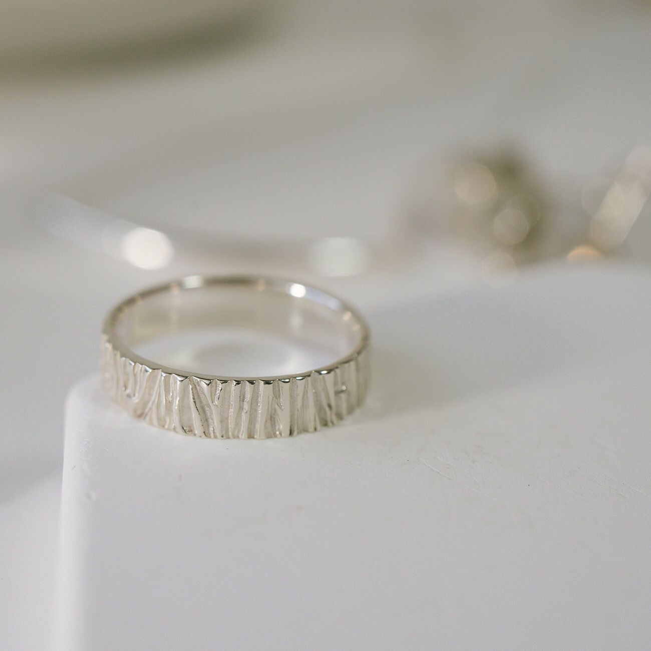 木目調 リング レディース 太め ごつめ【mielikki-koivu-ring