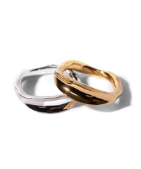 指輪レディースおしゃれリング太めごつめシルバーk18仕上げ【mielikki-tuuli-ringミエリッキ・トゥーリ】ワイド幅広シルバー925シンプル18金リングシンプルゴールドシルバーリングニッケルフリーファッションリング