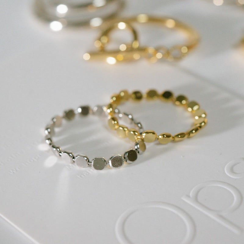 ドット リング 指輪 レディース シルバー k18 仕上げ 【kivia-ring キヴィア】 