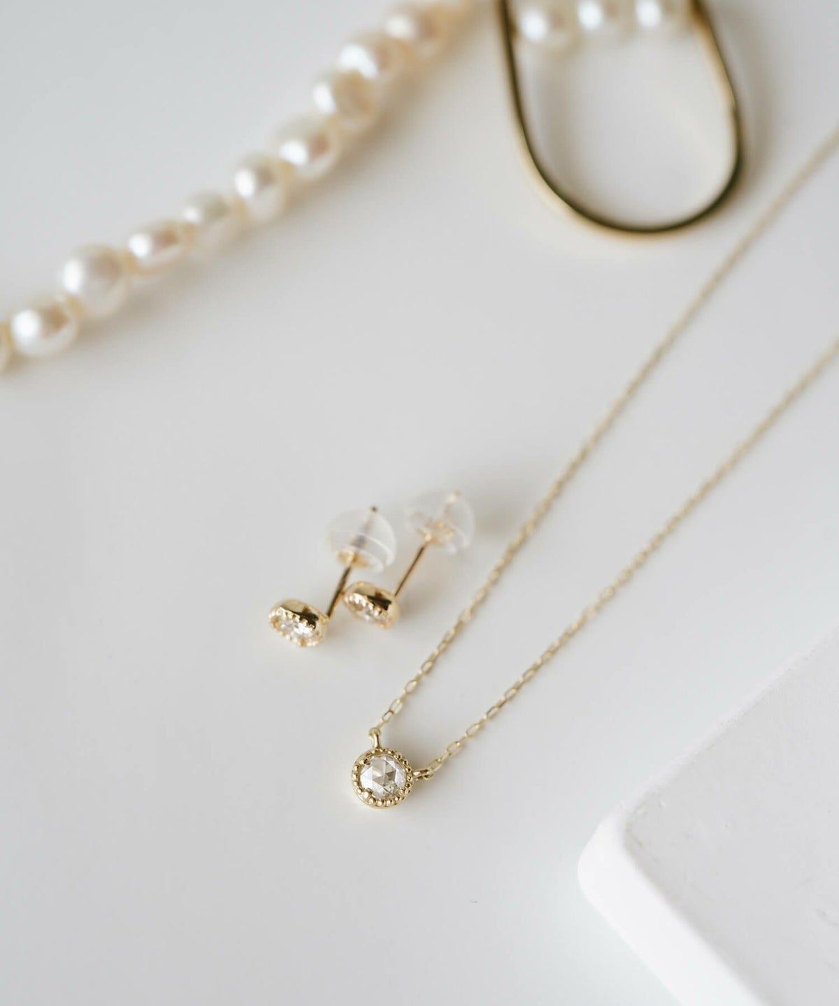 ダイヤ10kチェーンネックレスレディース金属アレルギー【asteri-vega-nkアステリ・ベガ】ダイヤモンドk10ネックレスドロップラウンド丸10金クリスマスギフト女性プレゼント大人シンプル華奢緻密細い滑らかネックレス40cm40センチ上品