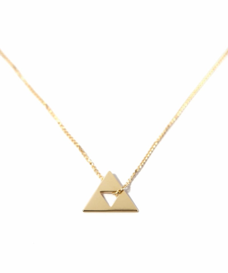 18kネックレスチェーンゴールド【fefy-nkフェフィ】三角トライアングルネックレスイエローゴールド18金金属アレルギー対応レディースシンプルジュエリーネックレスアクセサリーk18誕生日ギフト女性プレゼント大人カジュアルおしゃれシンプル