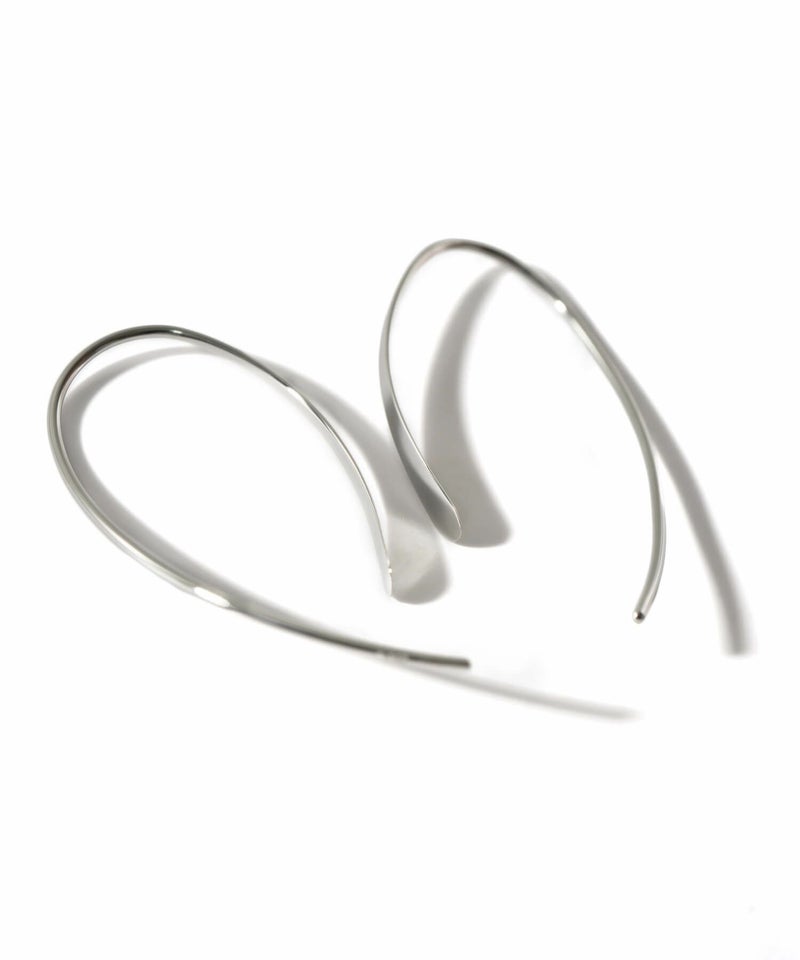 【もれなく淡水パールキャッチプレゼント】18kピアスフープ揺れるプラチナ【gouccia-middleゴーチャ・ミドル】18金ピアスk18ピンクゴールド金属アレルギー対応レディースジュエリーアクセサリーフープピアスフックピアス大きめおしゃれ人気ピアス18k