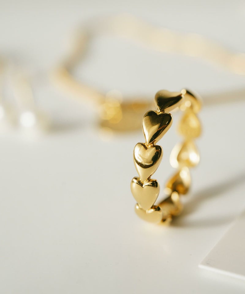 リングレディースメンズゴールド指輪シルバー【sydan-hzringシダン・ホライゾン】k18仕上げハートリングシルバー925シンプル18k18金シンプルゴールドシルバーリング大人可愛い30代40代50代レディースファッションカジュアル春夏きれいめコーデ