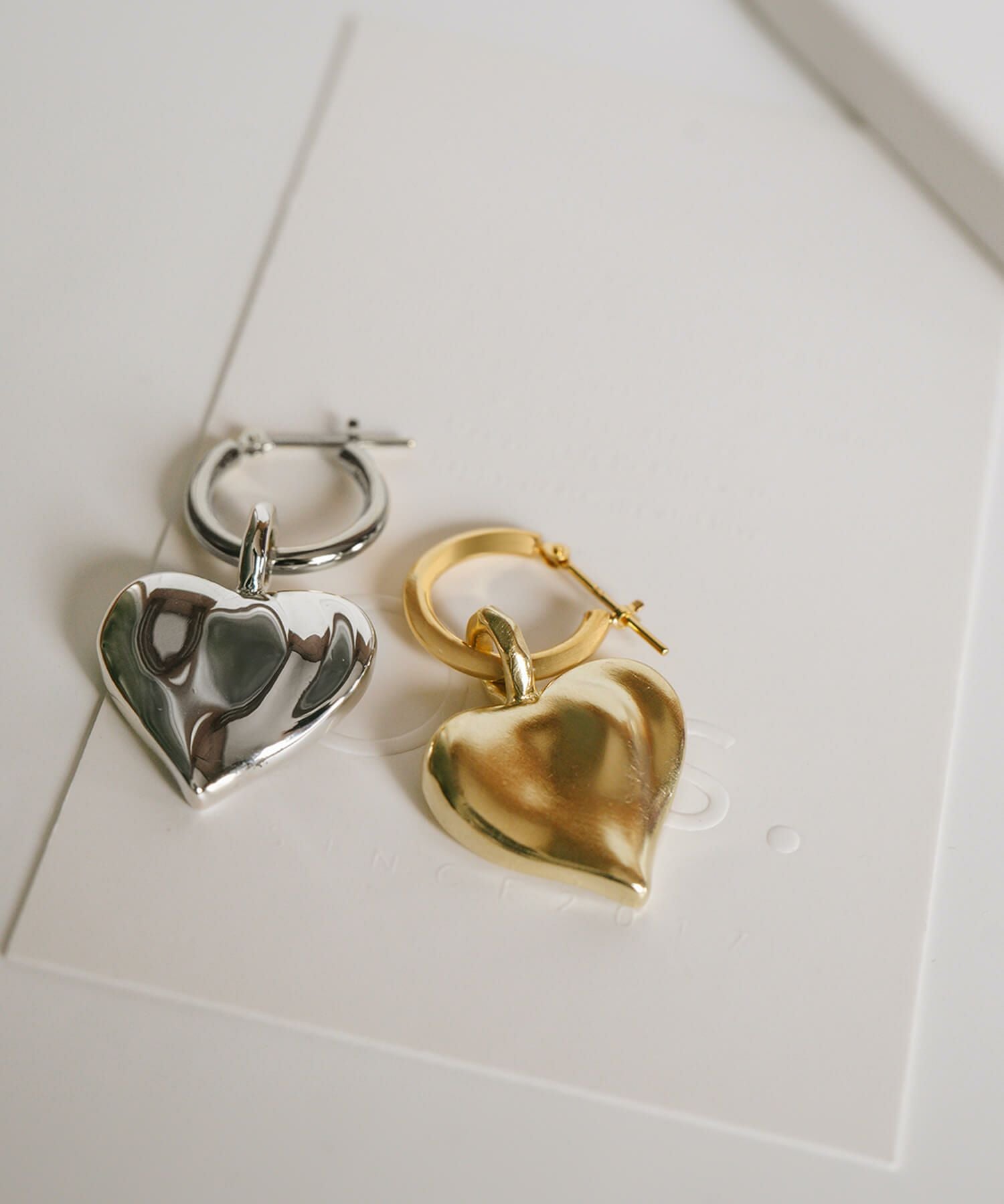 ピアス ハート フープピアス 【mellow-heart-pe メロウ・ハートピアス