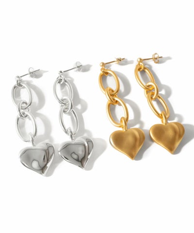 ピアス ハート フープピアス 【mellow-heart-pe メロウ・ハートピアス 