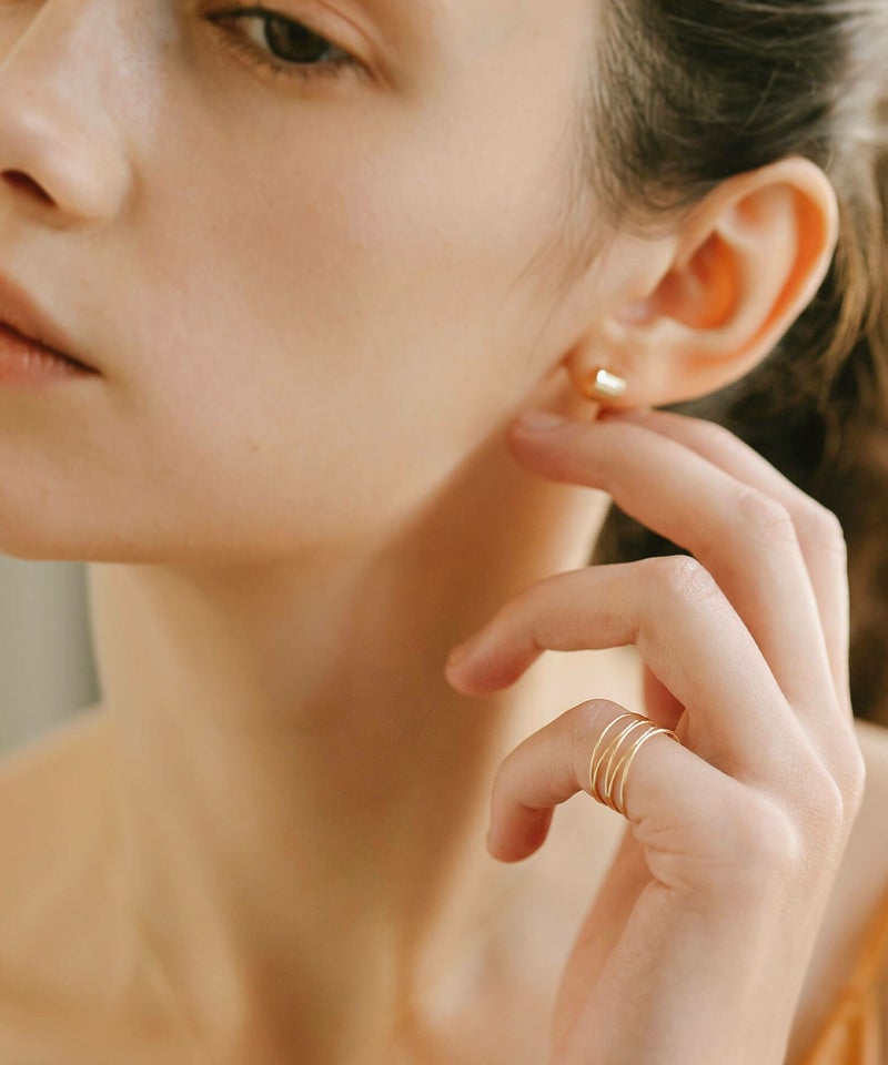18金リングk18重ね付けシンプル細い【silpha-edera-ringシルファ・エデラ】高見え指輪おしゃれ華奢極細1mm以下18kリング金属アレルギーレイヤードプレゼント誕生日女性友達彼女20代30代40代50代大人カジュアルレディース
