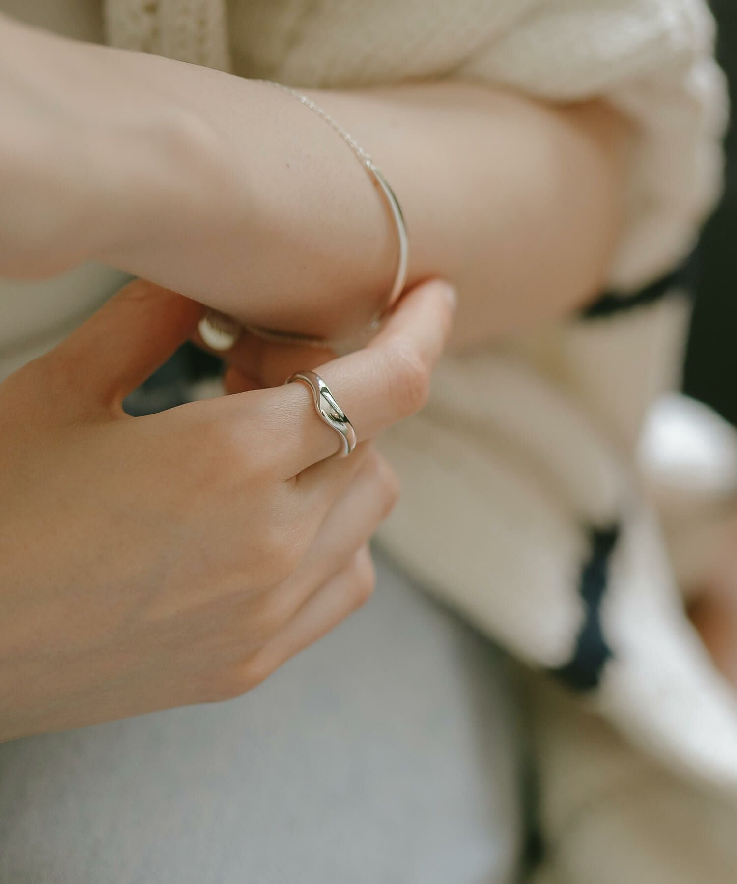 Silver925 Plump V Ring NERO WEG RING -ネロウ・ウェッジリング