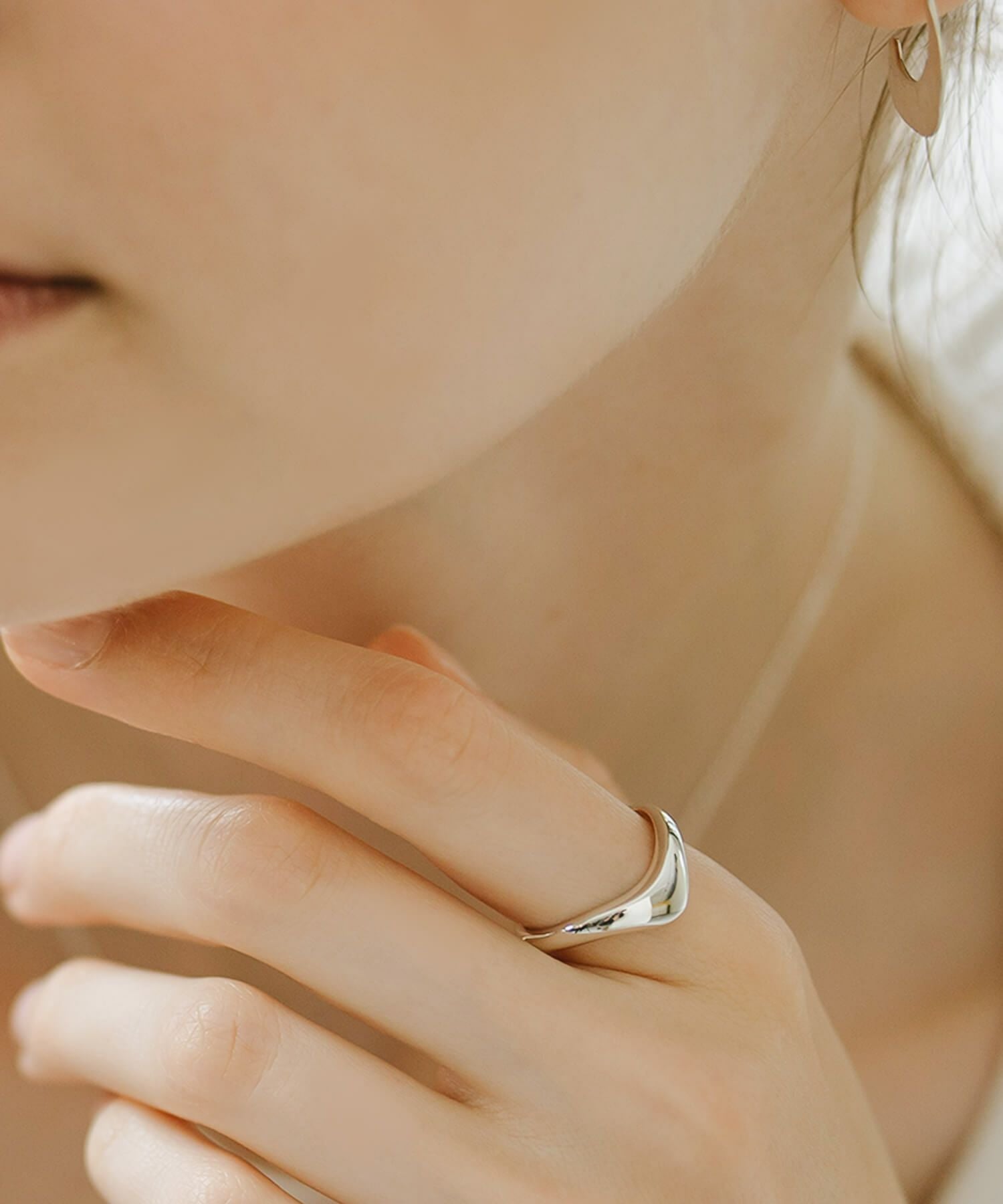 Silver925 Plump V Ring NERO WEG RING -ネロウ・ウェッジリング