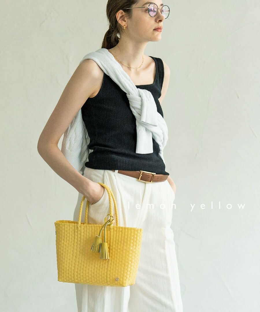 夏バッグ メルカドバッグ かごバッグ トートバッグ レディース 軽い ミニトート ビニールバッグ プールバッグ【Bacerra ベセラ Sサイズ】マルシェバッグ エコバッグ アウトドア カゴバッグ シンプル 可愛い お守り チャーム プレゼント ブランド HAYNI ヘイニ