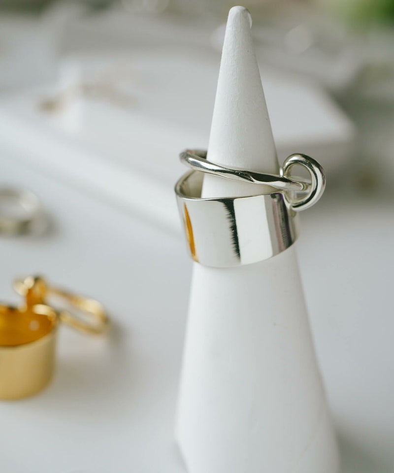 指輪レディースおしゃれリング太めごつめシルバーk18仕上げ【belua-bulky-ringべネック・バルキー】重ねづけリングワイド幅広ゴールド18金シルバー925シンプル大ぶりリング指輪親指メンズシルバーリングニッケルフリーファッションリング