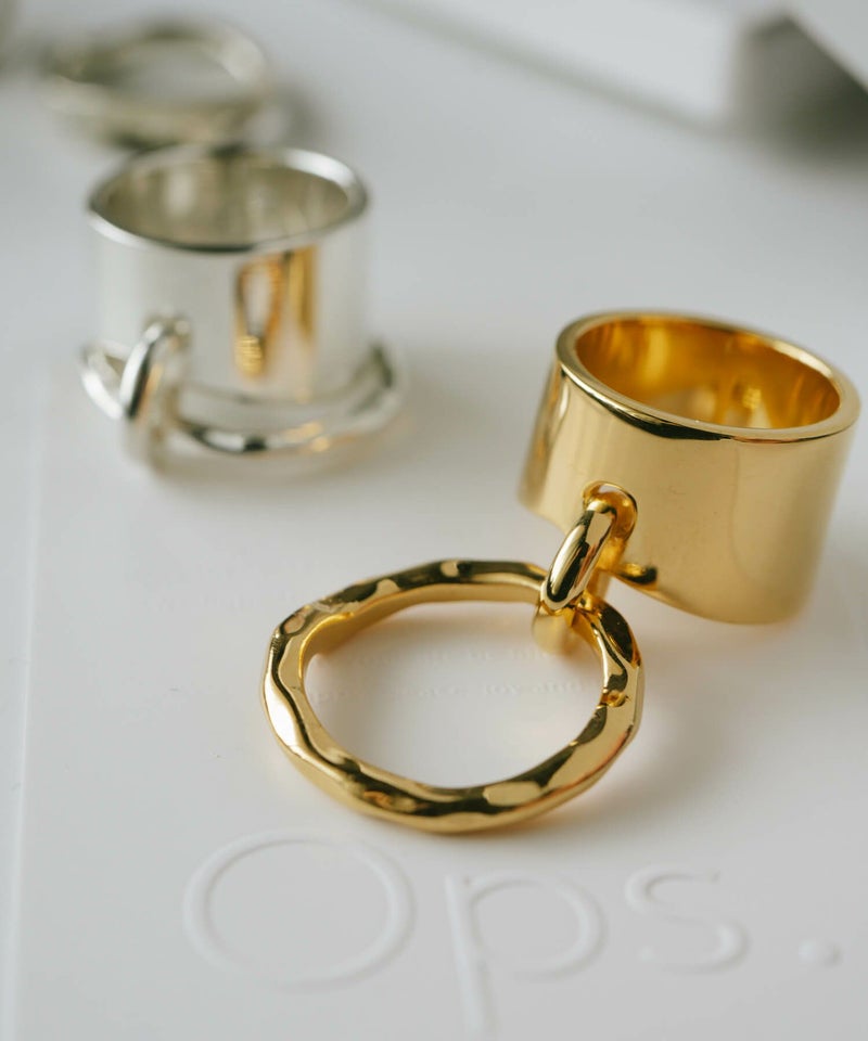 指輪レディースおしゃれリング太めごつめシルバーk18仕上げ【belua-bulky-ringべネック・バルキー】重ねづけリングワイド幅広ゴールド18金シルバー925シンプル大ぶりリング指輪親指メンズシルバーリングニッケルフリーファッションリング