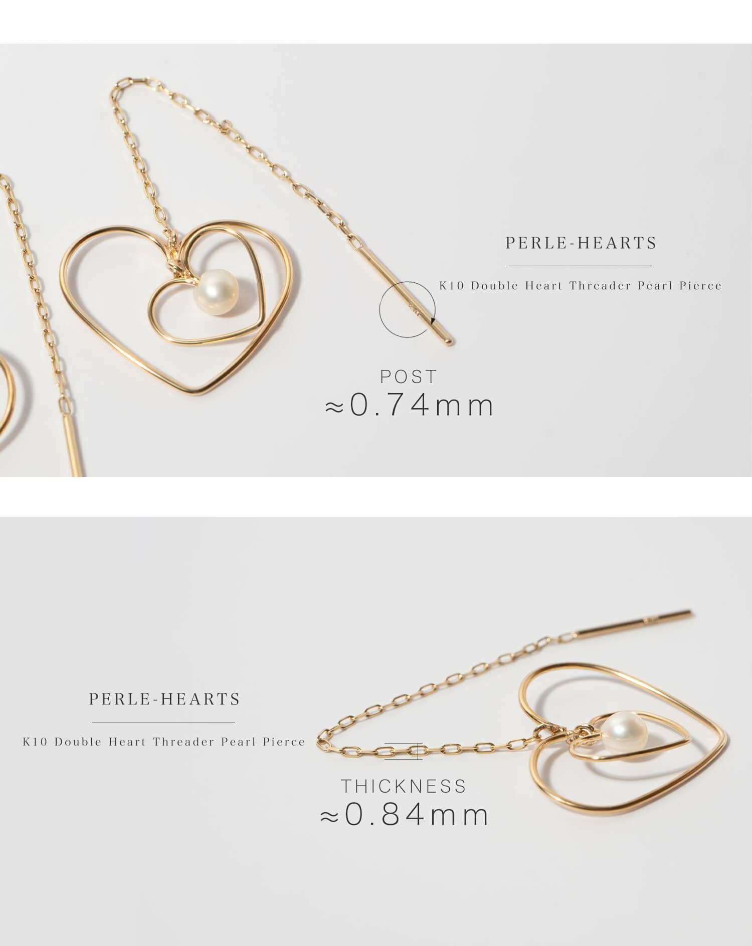 パール ピアス 揺れる ハート ピアス キラキラ 【perle-hearts-pe