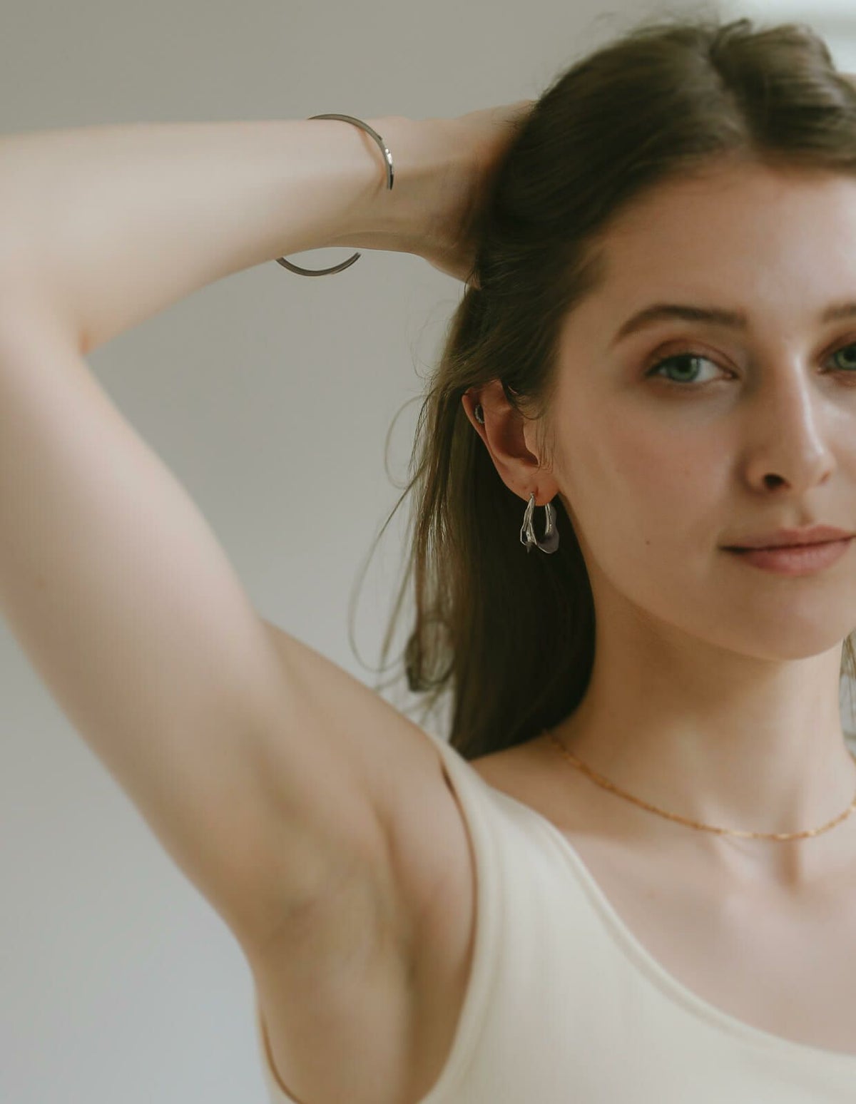 バングルレディースシルバーゴールド【RUKKIUルッキウ】華奢バングル細め細いオープンC型シルバー92518金仕上げ18kk18金属アレルギー対応バングルシンプルカジュアル腕時計スキンジュエリー