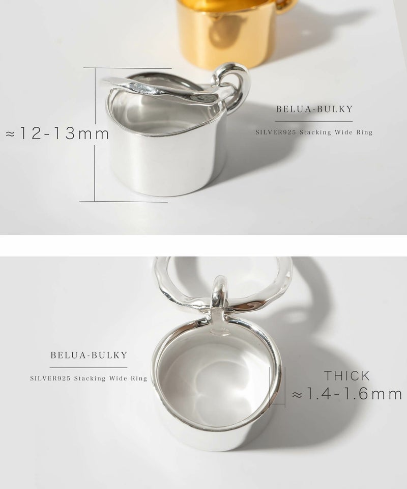 指輪 レディース おしゃれ リング 太め ごつめ【belua-bulky-ring べ 