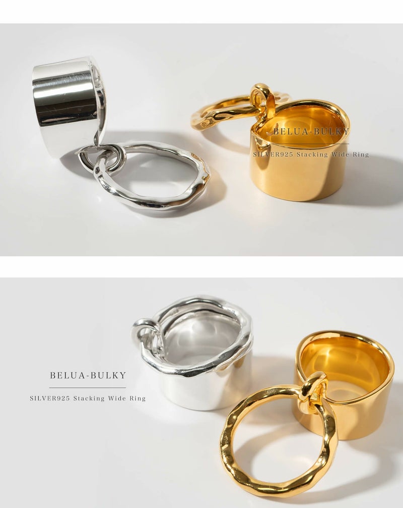 指輪 レディース おしゃれ リング 太め ごつめ【belua-bulky-ring べ 