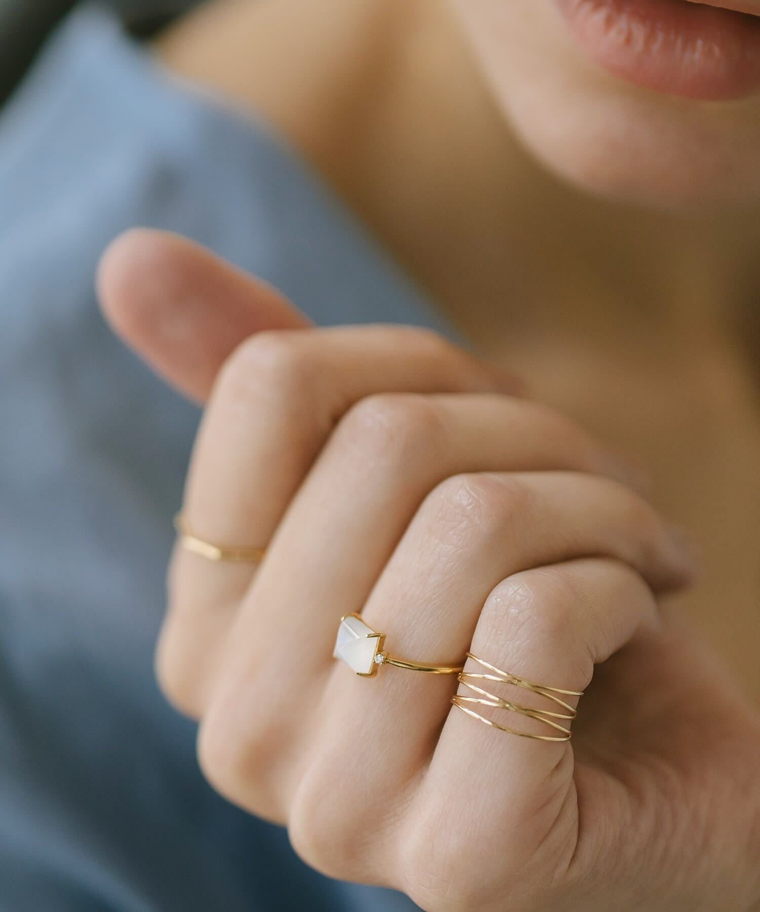 ムーンストーン ダイヤモンド 天然石 リング 10K【tetra-noll-ring ムーンストーン ダイヤモンド 天然石 リング 10K【tetra-noll-ring