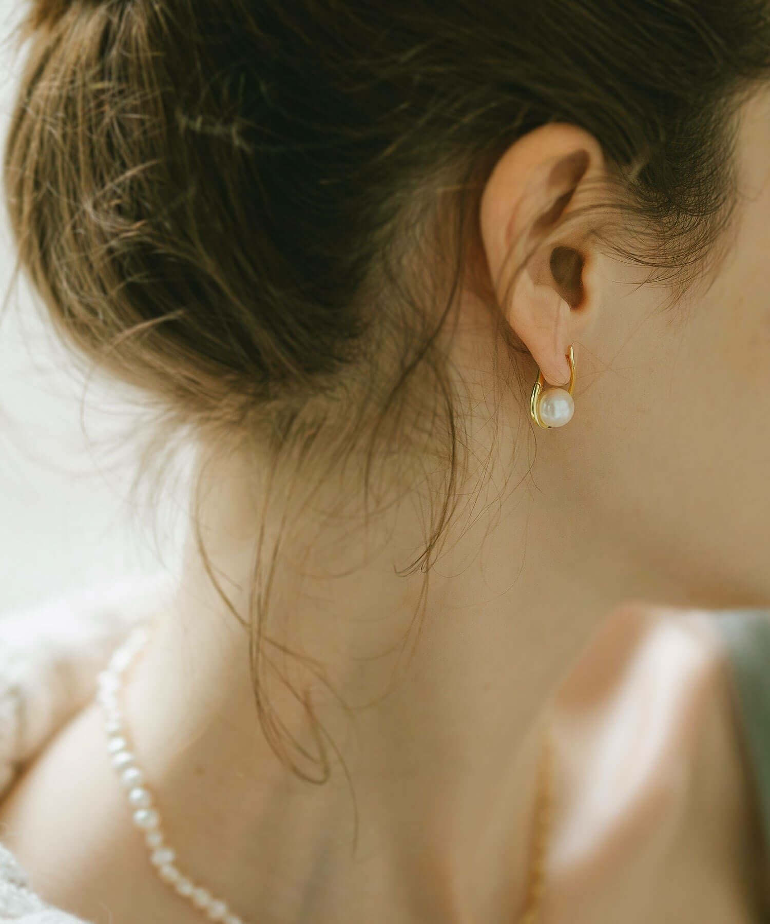 パール ピアス 一粒 ぶら下がり シルバー925 【Afrizo-fyra アフリジオ