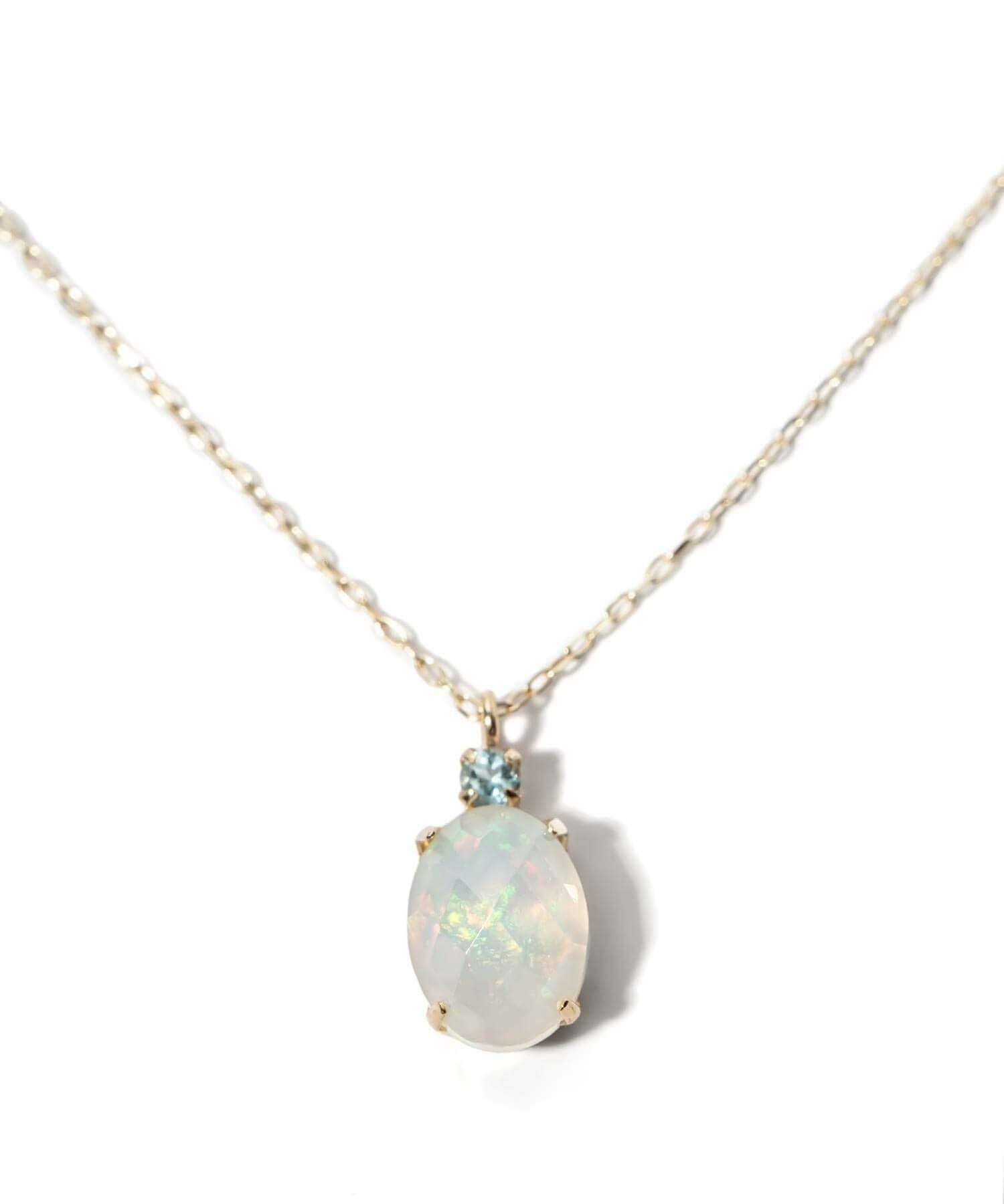 オパール ネックレス 天然石 ブルートパーズ 【gloa-noll-nk グロア