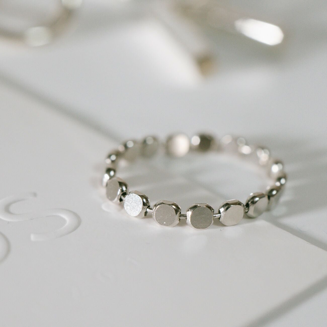 ドット リング 指輪 レディース シルバー k18 仕上げ 【kivia-ring