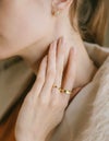 ドットリング指輪レディースシルバーk18仕上げ【kivia-ringキヴィア】ドットリングリングシルバー925ゴールドシンプル18k18金人差し指リング9号11号13号華奢細い重ねづけシンプルシルバーリングニッケルフリーファッションリング
