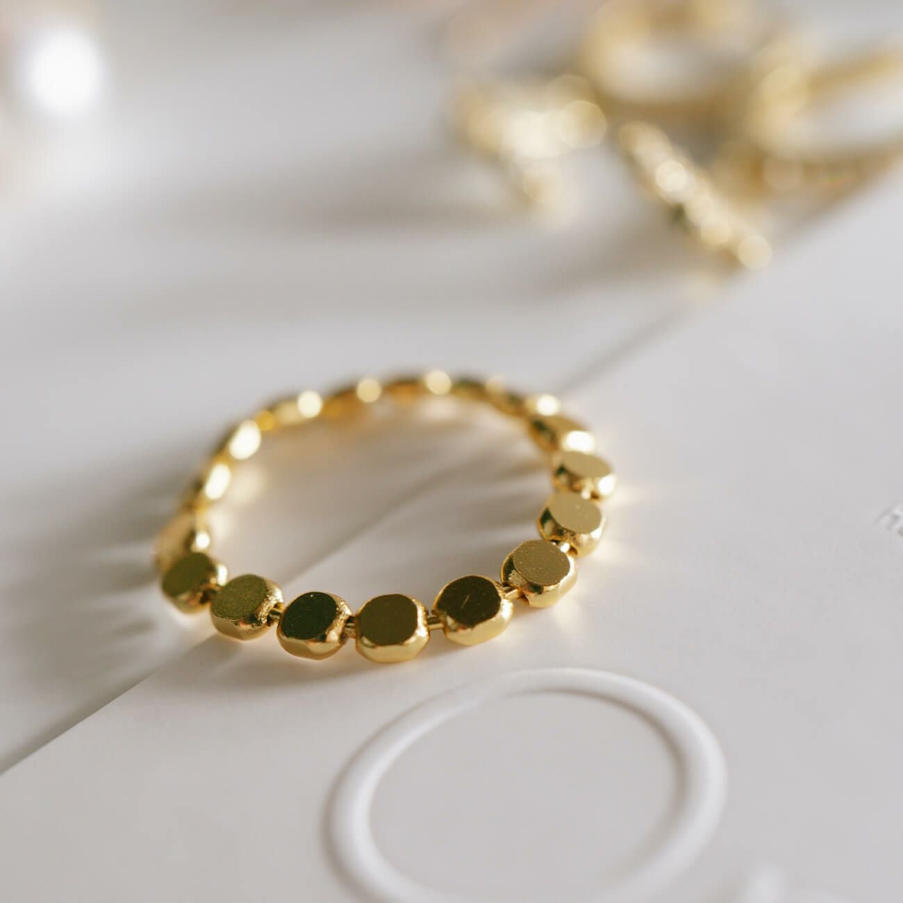 ドット リング 指輪 レディース シルバー k18 仕上げ 【kivia-ring
