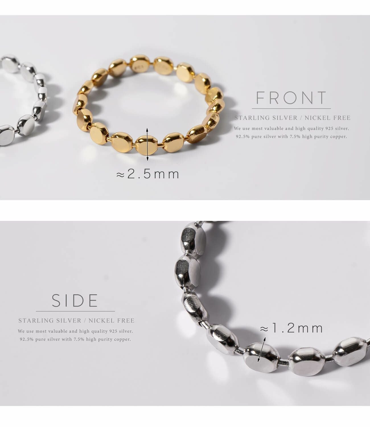 ドット リング 指輪 レディース シルバー k18 仕上げ 【kivia-ring