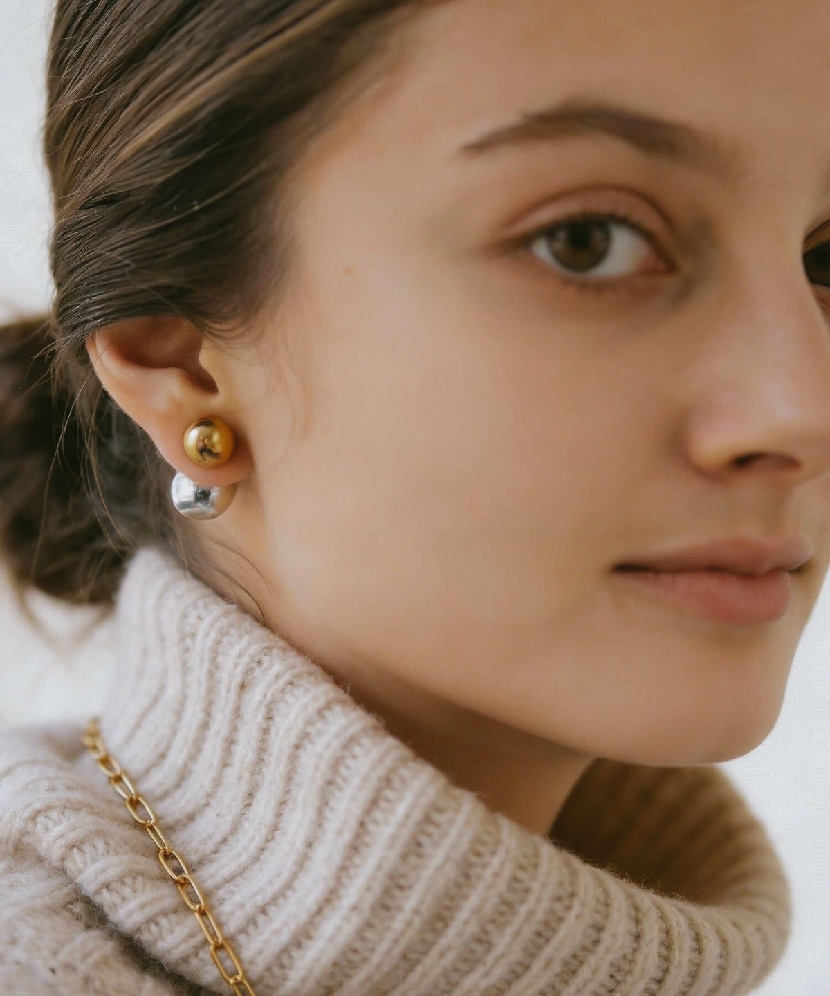 【片耳用】金属アレルギー対応 シルバー ピアス 【Pallo パロ】 silver925 シルバー925 バックキャッチピアス ダブルキャッチ シルバーピアス 大ぶり 丸玉 シルバー トライバルピアス レトロ