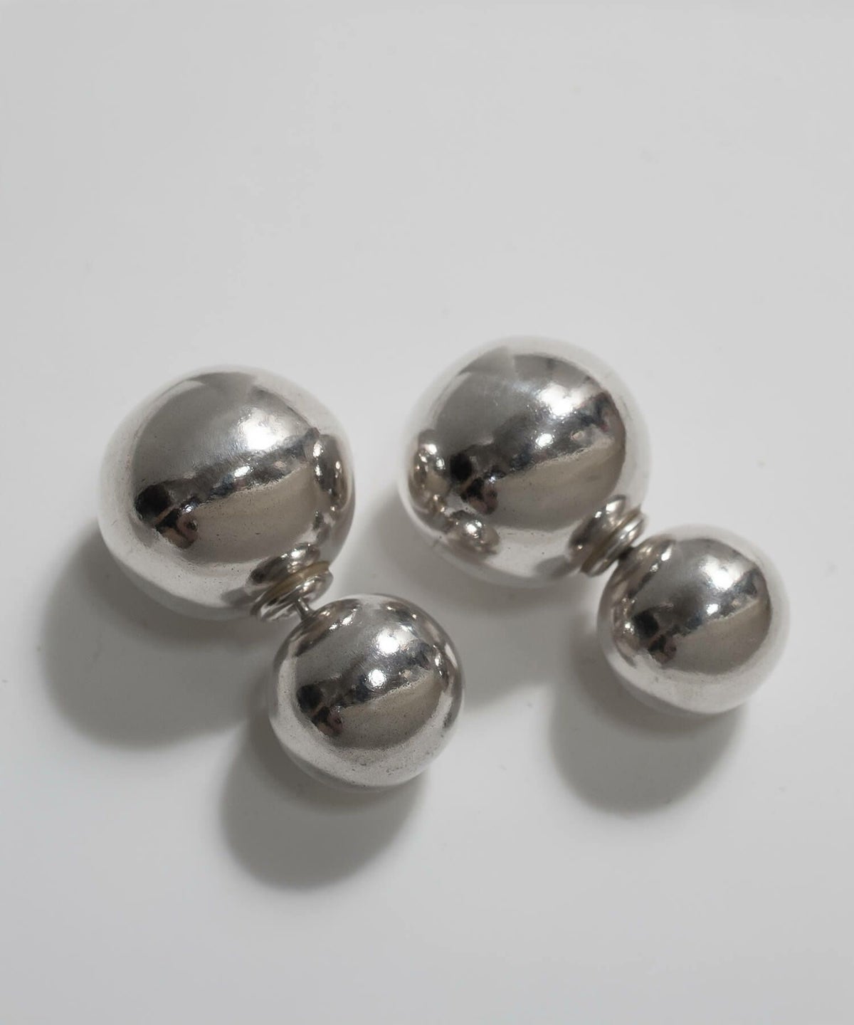 【片耳用】金属アレルギー対応 シルバー ピアス 【Pallo パロ】 silver925 シルバー925 バックキャッチピアス ダブルキャッチ シルバーピアス 大ぶり 丸玉 シルバー トライバルピアス レトロ