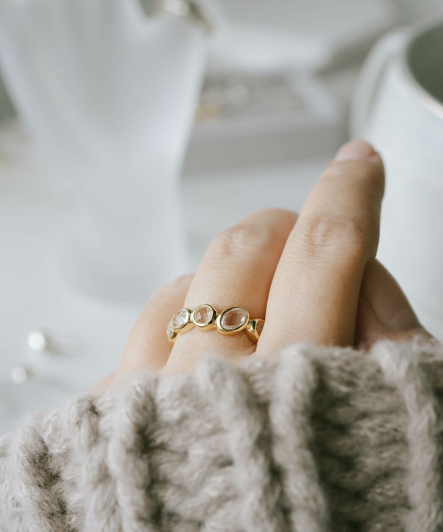 エタニティリング 天然石 水晶 ホワイトクォーツ Ops.(オプス)公式ストア