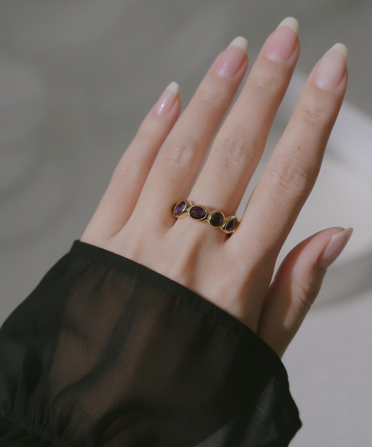エタニティリング 人気 ブランド 天然石 普段使い ゴールド 大きめ カラフル アメジスト