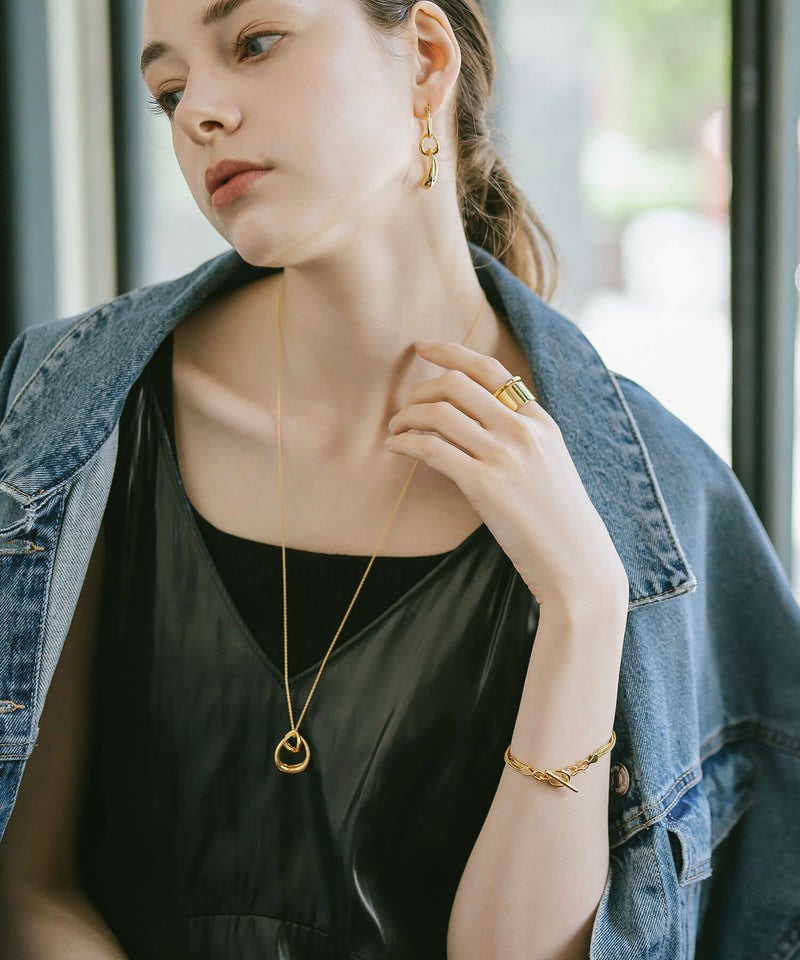 ネックレス 長め 大ぶり ロング ロングネックレス おおぶり レディース シルバー ゴールド ブランド