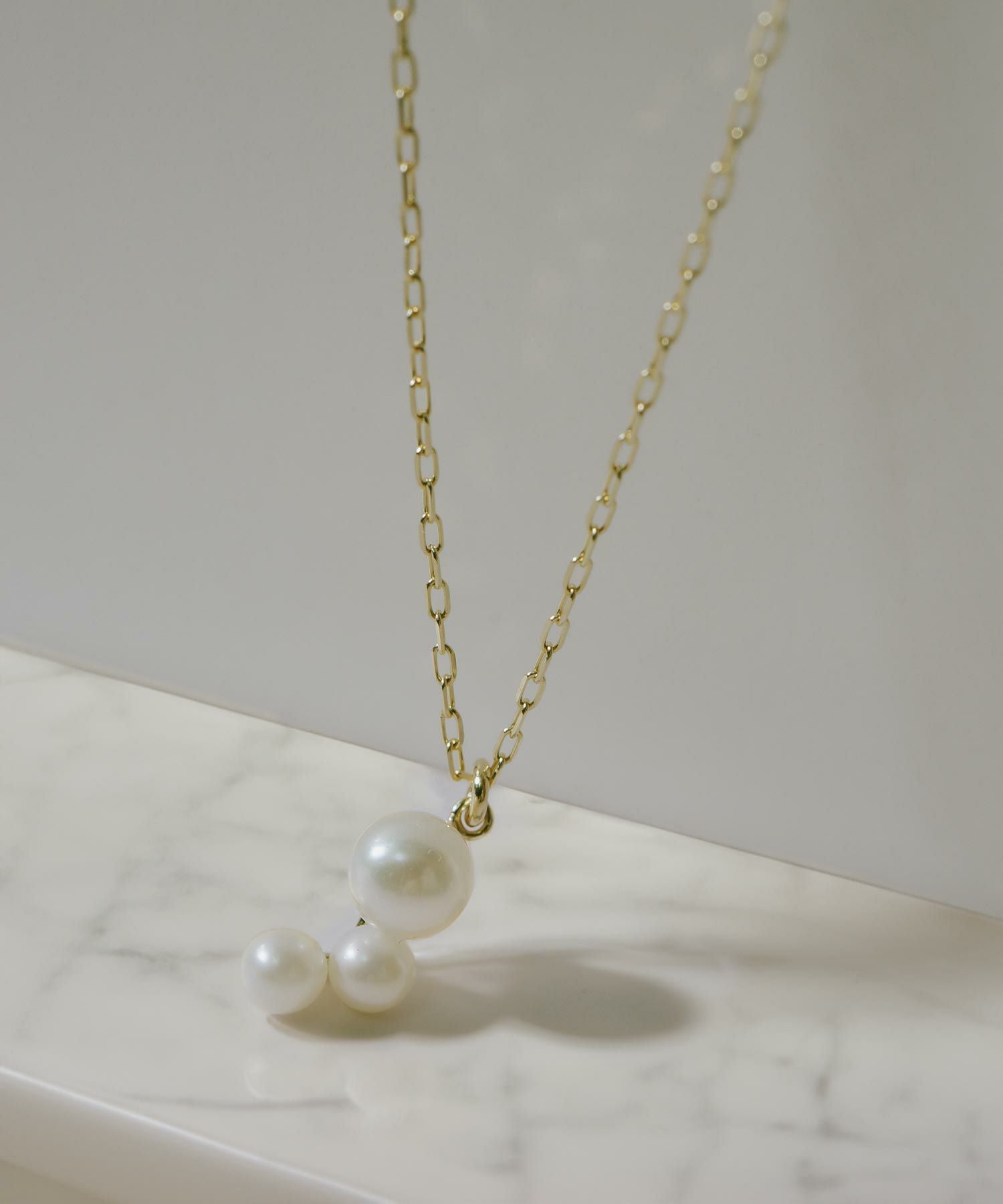 パール ネックレス 3連 40cm レディース シンプル 【perle-ecume