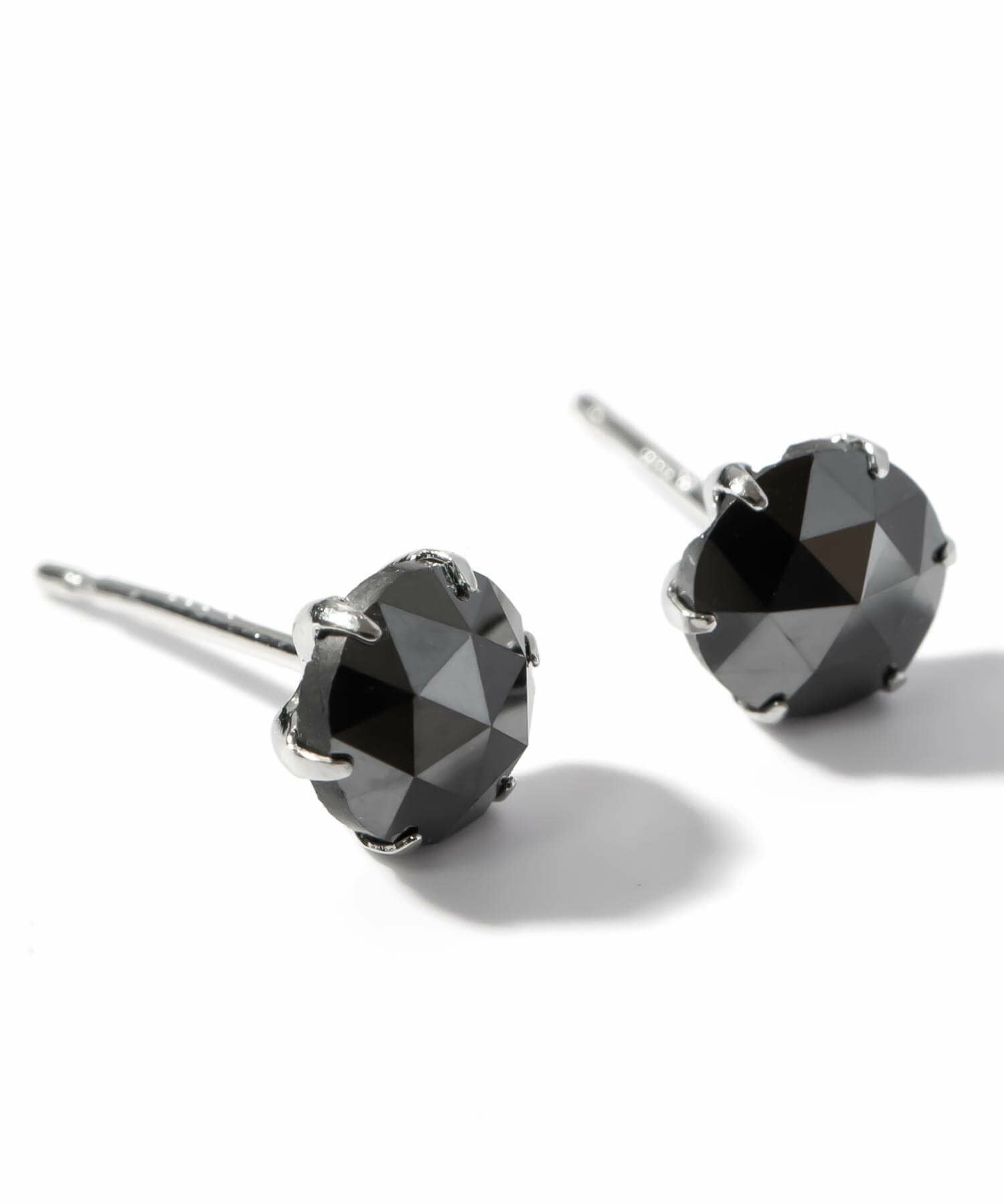 ブラックダイヤモンド ピアス プラチナ レディース メンズ 【rosa