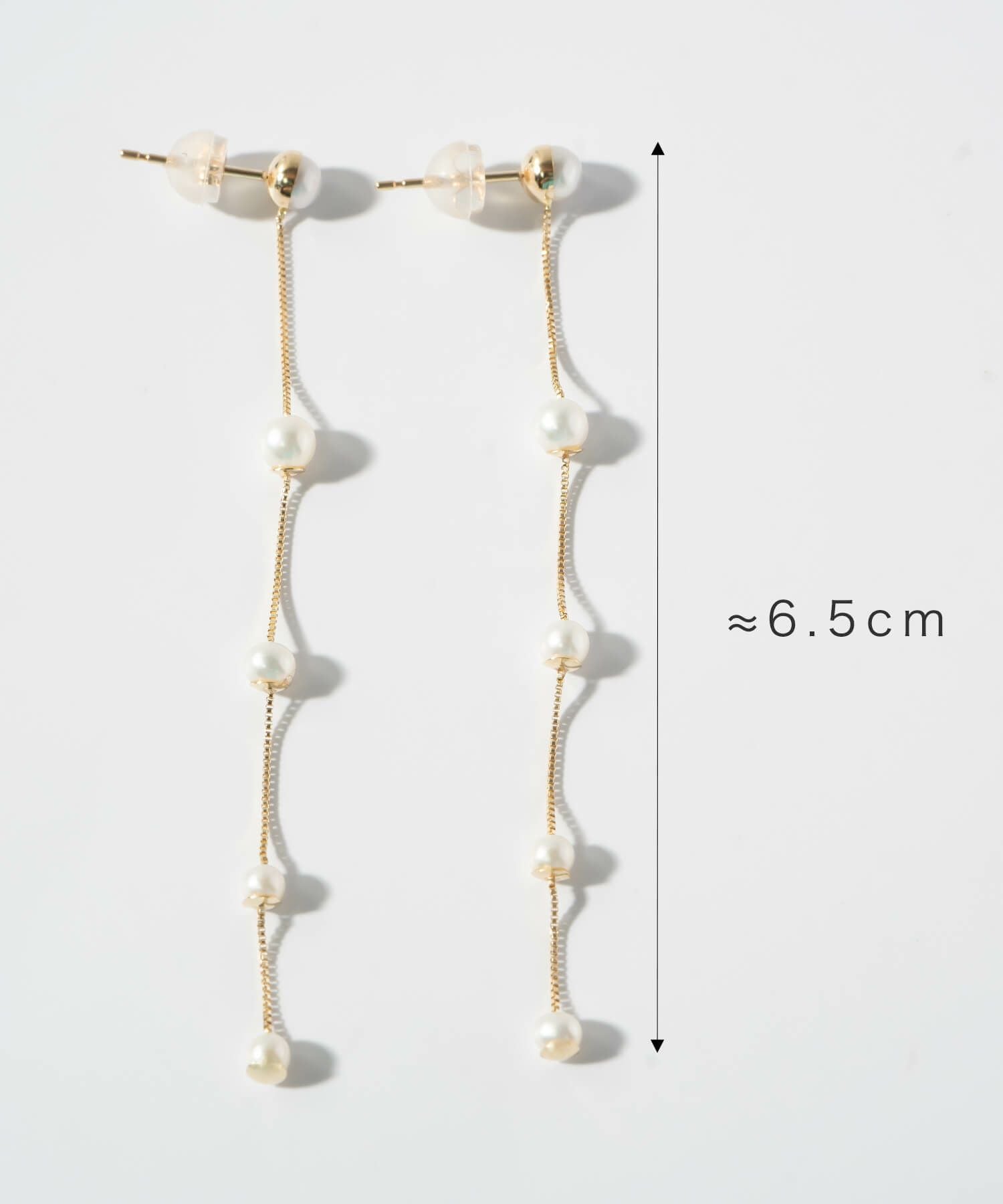 パール チェーン ピアス ぶら下がり 【perle-quint ペルル・クイン