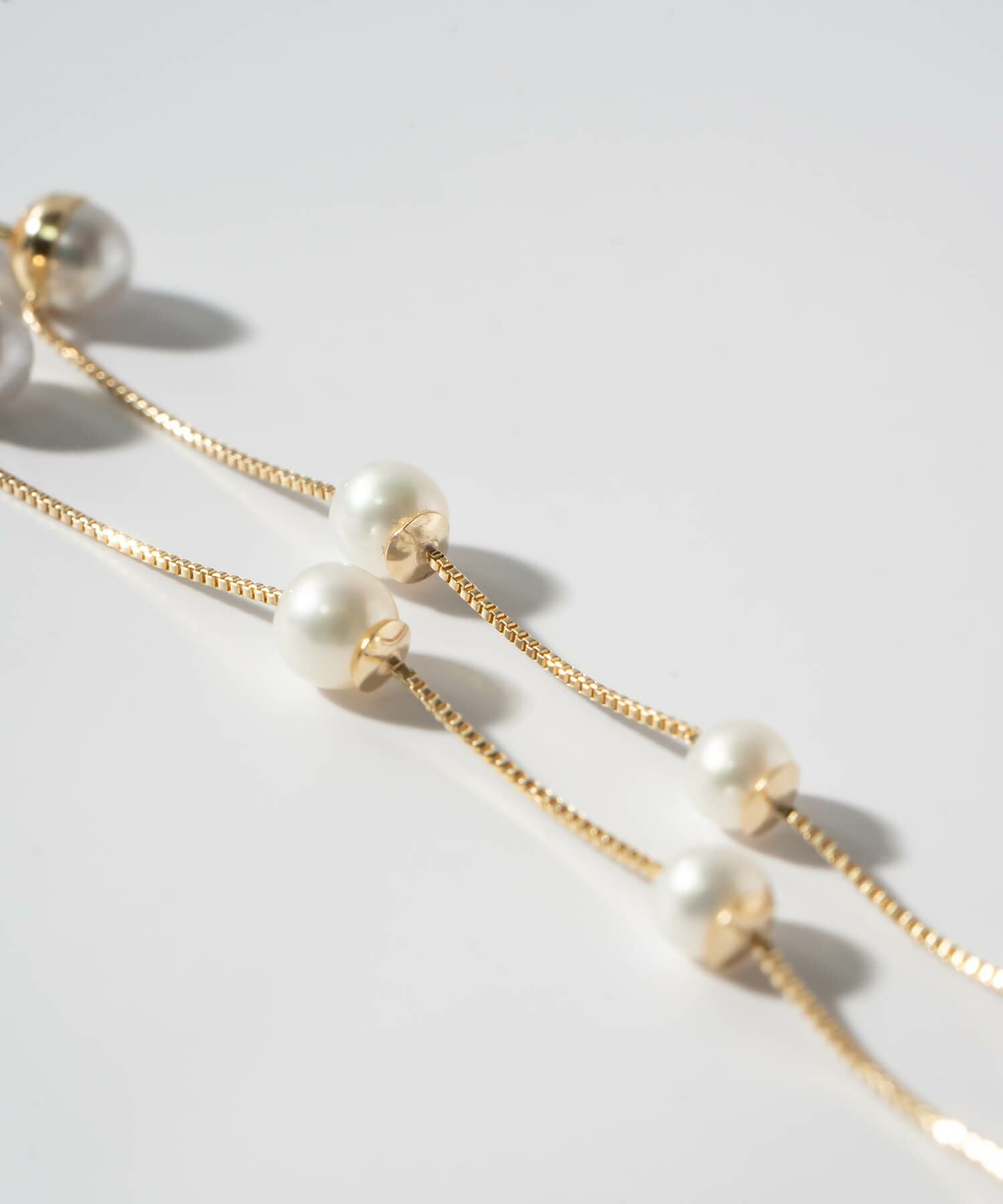 パール チェーン ピアス ぶら下がり 【perle-quint ペルル・クイン