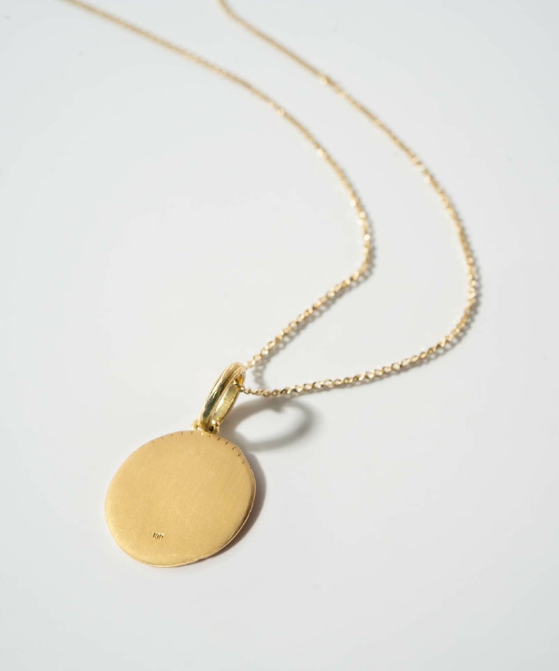 コイン ネックレス ゴールド お守り K10 10K レディース 【rafolio-flora ラフォリオ・フローラ】 コインネックレス 金貨 メダル 10金 リバーシブル ネックレス ゴールドネックレス ペンダント 丸 ラウンド 金属アレルギー対応 小豆チェーン 長さ45cm
