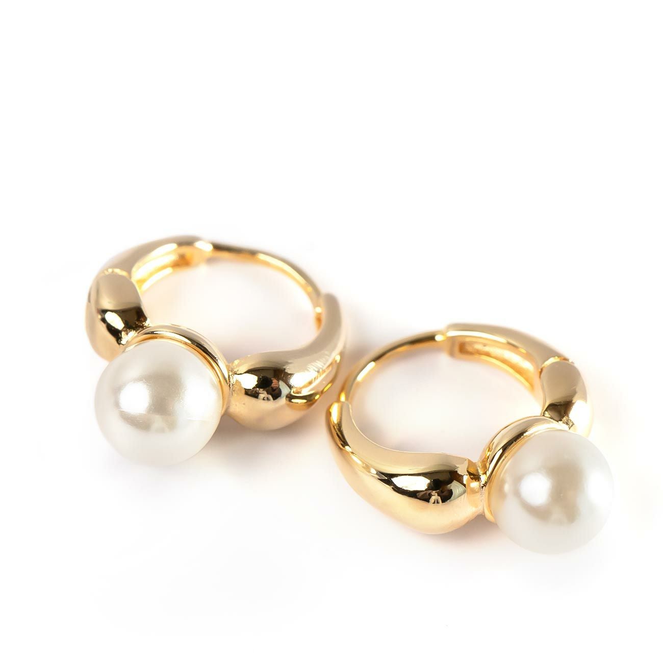 パール 小ぶり フープピアス 【kyklos-pearl キクロス パール