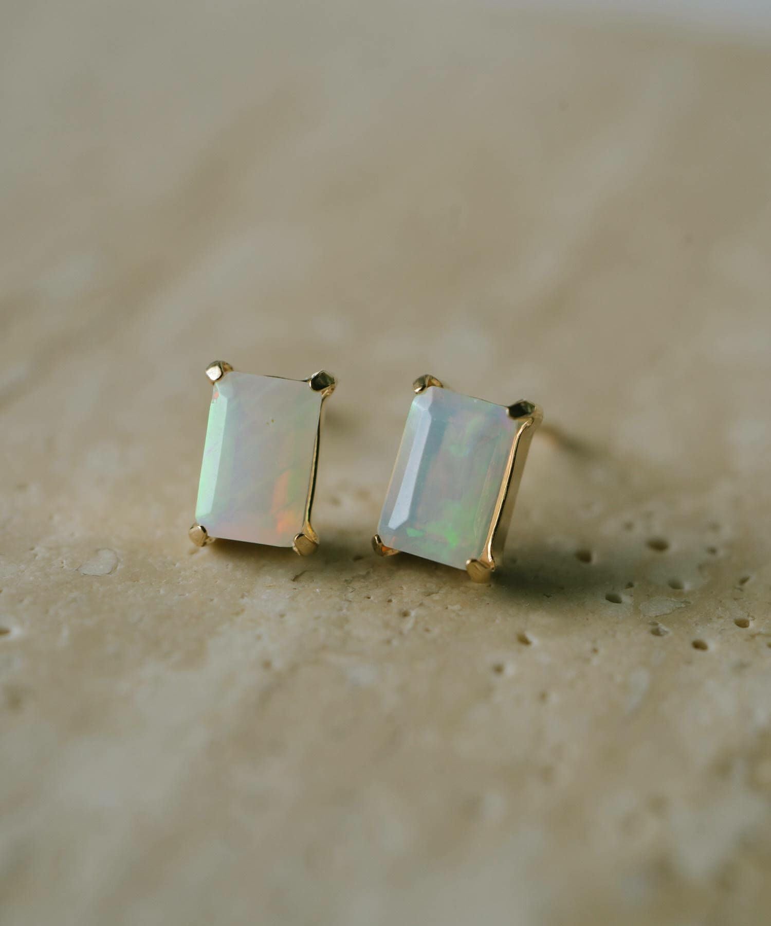 アイリスアゲート オパール ピアス オパール 天然石 ピアス 10K 【tetra-iris テトラ・イリス】 | Ops