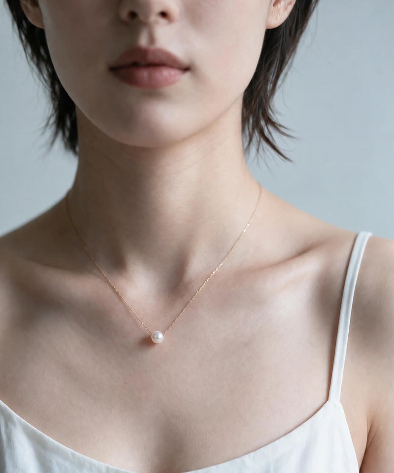あこや真珠 パール ネックレス 一粒 あこやパール 6mm 【deora-malie デオラ・マリー】 ネックレス ゴールド レディース k10 ネックレス チェーン 10k 10金 一粒パール ネックレス 真珠 ペンダントトップ 40cm 10金ネックレス イエローゴールド シンプル akoya pearl