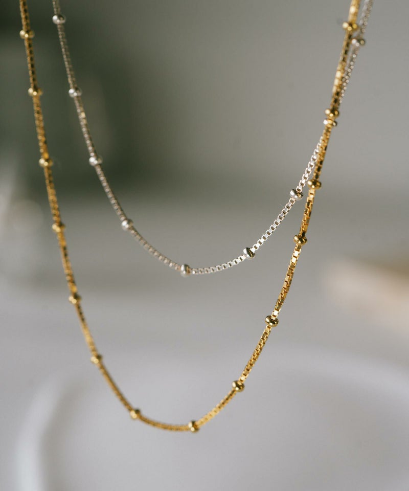 ネックレス レディース カジュアル シンプル 金属アレルギー 【arete-short アレーテ・ショート】 ネックレス チェーンだけ 38cm 30代 40代 50代 メンズ シルバー ゴールド ネックレス チェーンのみ 普段使い 18金仕上げ  大人 かわいい シルバー925 シルバーチェーン