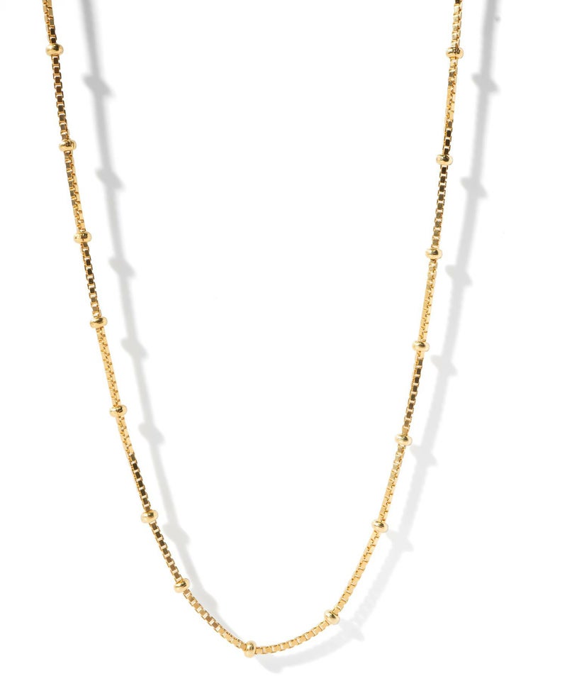 ネックレス レディース カジュアル シンプル 金属アレルギー 【arete-short アレーテ・ショート】 ネックレス チェーンだけ 38cm 30代 40代 50代 メンズ シルバー ゴールド ネックレス チェーンのみ 普段使い 18金仕上げ  大人 かわいい シルバー925 シルバーチェーン