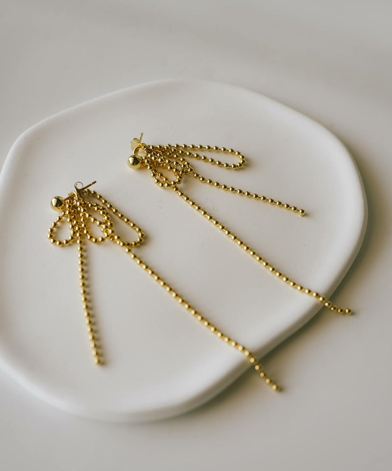 ゴールド ピアス 揺れる ロングピアス レディース ブランド Ruban リュバン