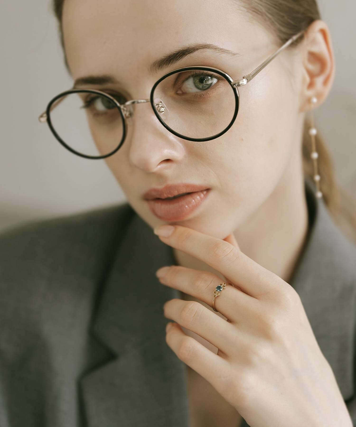 クローバー 天然石 リング おしゃれ 指輪 ゴールド【terra-clava テラ