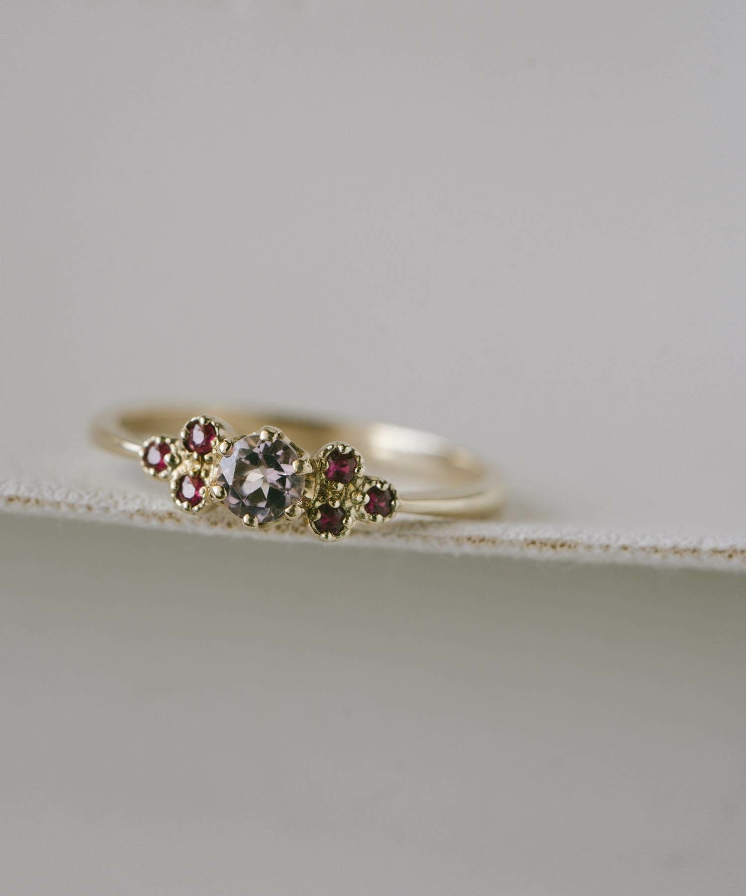 クローバー 天然石 リング おしゃれ 指輪 ゴールド【terra-clava テラ